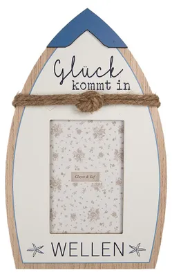 Obrázok produktu pre Clayre & Eef Rám obrazu 10x15 cm Biela MDF loď