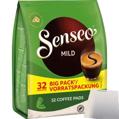 Produktbild von Senseo Pads Mild (32 Kaffeepads Packung) + usy Block