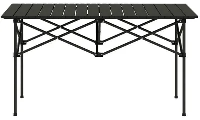 Image de Table pliante – Table de pique-nique – Table de balcon – Aluminium léger – Hauteur réglable – Structure en X