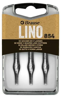Produktbild von Brause 5x x3 V-formige Linolschneider Nr.854 300854B