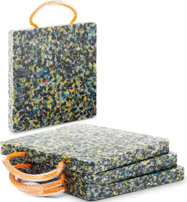 Immagine prodotto di Expondo Piastre per gru MSW - 30 x 30 x 3 cm - Portata fino a 7.000 kg - 4 pezzi - Angoli arrotondati