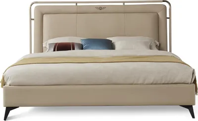 Produktbild von Bett Polster Design Luxus Doppel Hotel Betten Schlaf Zimmer Leder 180x200cm Neu