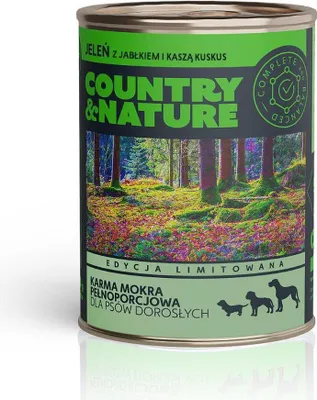 Zdjęcie produktu dla Country & Nature – Jeleń z jabłkiem i kuskusem – 800 g