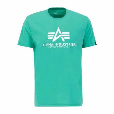 Produktbild von Alpha Industries T-Shirt Logo Patch 100501 atomic green L