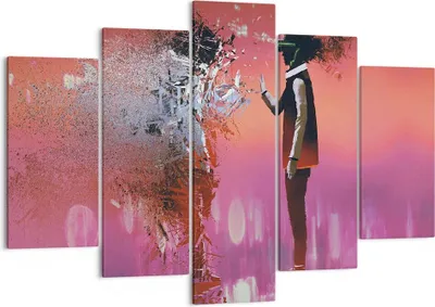 Produktbild von Bild auf Leinwand - Leinwandbild - Mann modern - 150x100cm - Wand Bild - Wanddeko - Wandbilder - Leinwanddruck - Bilder - Kunstdruck - Wanddekoration - Leinwand bilder - Wandkunst - EA150x100-3868