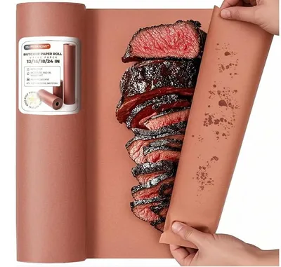 Metzgerpapier rosa 45 cm x 30 m – BBQ-Kraftpapier für saftiges Fleisch