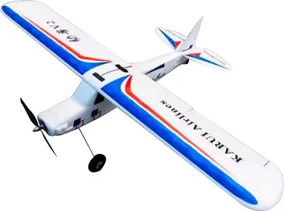 Zdjęcie produktu dla Samolot Fun Cub 1100 mm EPO - zestaw samolotów treningowych RC dla trenerów i początkujących, niebieski, rozpiętość skrzydeł 1100 mm