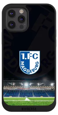 Produktbild von NIVOCASE Handyhülle für Apple iPhone 12 Pro  Hülle NIVOpure Case Schwarz Stadion 1. FC Magdeburg 1. FCM