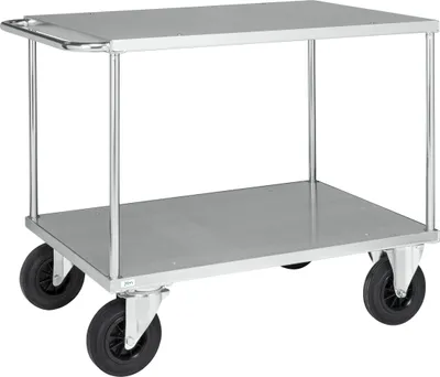 Produktbild von Kongamek Tischwagen, verzinkt 1100x700x870mm mit Ladefläche, Schiebegriff mit Gummibereifung ohne Bremse