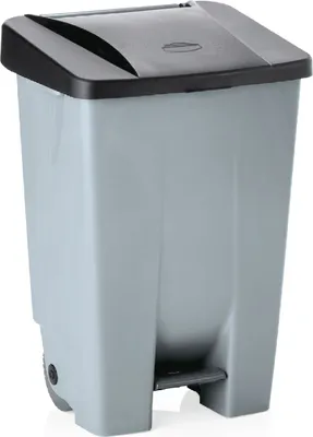 Immagine prodotto di Cestino a pedale con coperchio nero, 80 litri