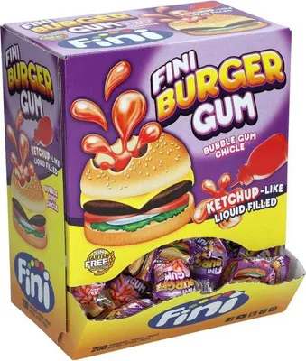 Produktbild von Fini Burger Gum, Kaugummi 200 Stück einzeln verpackt
