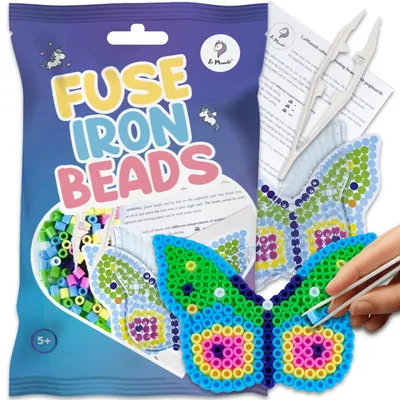 Productafbeelding van Bügelparels, mini-sjabloon set, vlinder