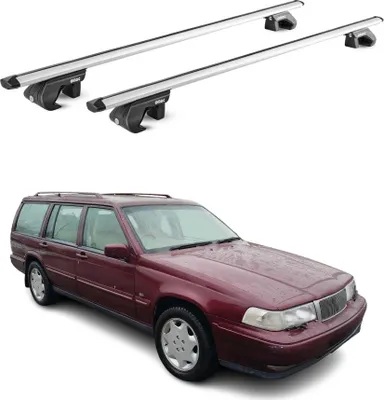 Produktbild von Dachträger Grundtäger für Volvo 940 1990-1998 5 tür 90kg Alu Silber 2 tlg ABE