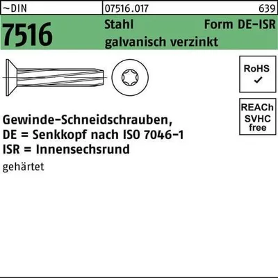 Produktbild von Reyher  Gew.-Schneidschrauben DIN 7516 St. DE M 5x25 -T25 vz (500 Stück)