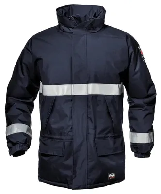 Immagine prodotto di Giacca da lavoro Sir Safety Microlines impermeabile e antistatica con cappuccio, blu scuro, taglia L, blu scuro