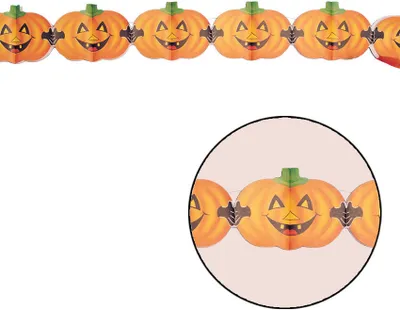 Produktbild von Halloween Kürbis Girlande Dekoration 400 cm lang