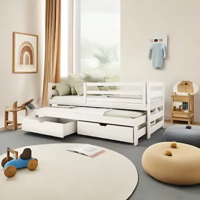 Produktbild von Kinderbett MIKI Doppelbett 80X180 Weiß