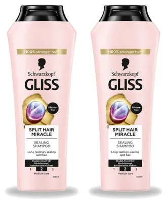 Productafbeelding van 2 x Gliss Kur Miracle Shampoo voor beschadigd haar - 400 ml - Voordeelverpakking - 2 stuks