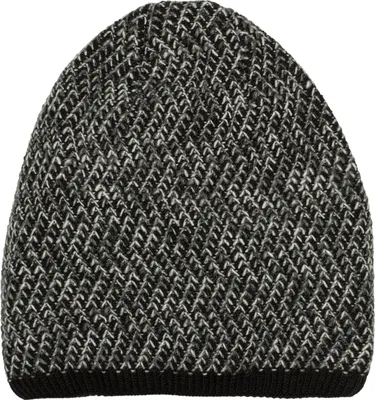 Produktbild von styleBREAKER Uni Strick Beanie Mütze mit buntem Dreieck Muster, Thermo-Fleece Innenfutter, Winter Strickmütze 04024189