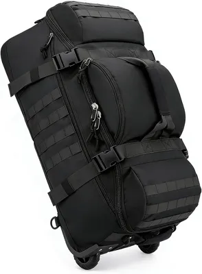 Imagen del producto de Maleta con ruedas tipo trolley, de 80 litros, plegable, impermeable, con ruedas, ideal para actividades de ocio
