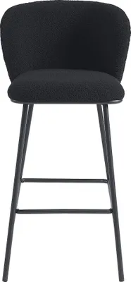 Produktbild von 2er-Set Barhocker aus Buchenholz und Metall - Schwarz - SENORASE