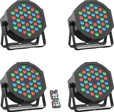 Immagine prodotto di Luci par RGB, molteplici modalità di controllo, design a risparmio energetico, 4 pezzi, spina UE