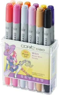 Produktbild von Copic Ciao Set Grafikmarker - Witch - Nachfüllbar mit Copic Ink - 12Stk