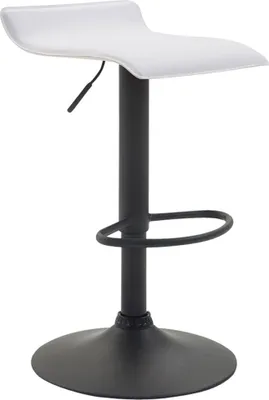 Produktbild von Barhocker DERID - Kunstleder Weiß 36x39x63 cm Schwarz | Barstuhl Höhenverstellbar Drehbar Tresenhocker Tresenstuhl Kneipenhocker Kneipenstuhl