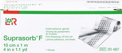 Produktbild von Suprasorb F 10 cm x 1 m Folienverband gerollt, 1 St. Packung