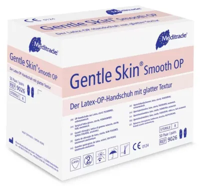 Immagine prodotto di Meditrade® 902675 Meditrade® unisex OP-Handschuhe Gentle Skin® Smooth beige Größe 7,5, 50 Paar