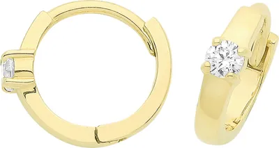 Image de Boucles d'Oreilles Femme Or 375/1000 avec Oxyde de Zirconium - 10mm*3mm; TRS36307