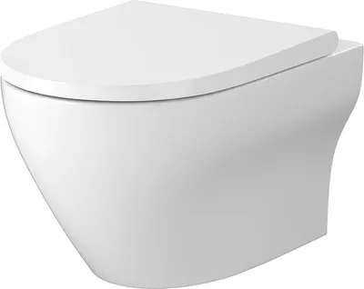 Zdjęcie produktu dla MISKA WC wisząca wirowa CERSANIT LARGA PRO OVAL z deską wolnoopadającą SLIM