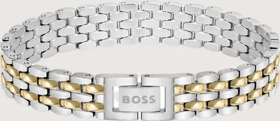 Produktbild von BOSS Armband Isla Elegant Edelstahl gold- und silberfarben 18 cm gewölbte Glieder