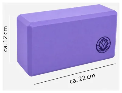 Produktbild von VonBueren 2x Yoga Block lila, Yogablock, Yoga Blöcke EVA, 22 x 12 x 7,5 cm