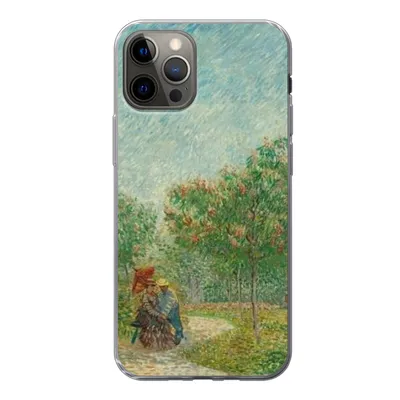 Produktbild von MuchoWow® Handyhülle Schutzhülle Hülle für iPhone 12 Pro Garten mit Liebenden - Vincent van Gogh Silikon Softcase Handy Hülle - Abdeckung