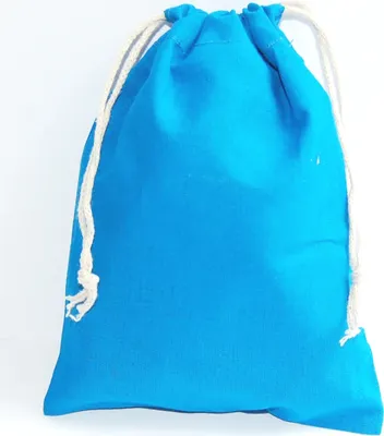 Produktbild von Baumwollbeutel hellblau, Größe 15 x 20 cm, 10 Stück