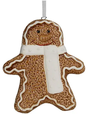 Productafbeelding van Kerstornament, peperkoekvorm - bruin - 10 cm