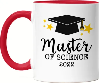 Produktbild von Master of Science 2022 Tasse Rot Abschluss Geschenk Studium Absolvent Masterabschluss Uni