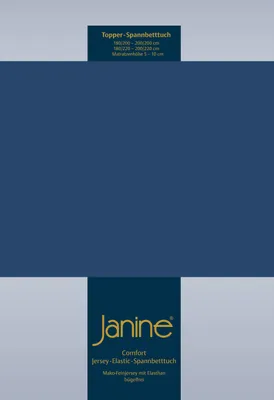 Produktbild von Janine Topper Comfort Jersey Spannbetttuch 180x200 cm - 200x220 cm marine
