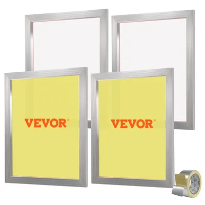 Zdjęcie produktu dla VEVOR 4 szt. Prasa do sitodruku ze stopu aluminium 50,8 x 61 cm, akcesoria do maszyn do sitodruku 355 mesh, kwasoodporna i nieodkształcalna do poszewek na poduszki, tkanin, papieru, papieru do kopiowania itp.