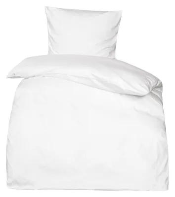 Produktbild von Hotelbettwäsche Bettwäsche Linon weiß Serie "Moon Classic" mit Hotelverschluss 95° kochfest-1St 135x200 / 1St 80x80