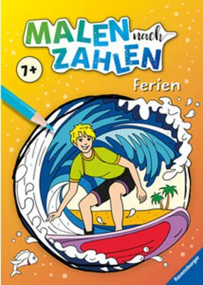 Produktbild von Ravensburger Malen nach Zahlen ab 7 Jahren Ferien - 48 Motive - Malheft für Kinder - Nummerierte Ausmalfelder