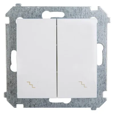 Produktbild von Kontakt-Simon DW6/2L.01/11, Kunststoff, Weiß, IP20, IP44, 250 V, 10 A, 75 mm