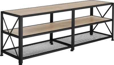 Image de Meuble bas - 161 cm, Bois clair industriel, Chêne Sonoma