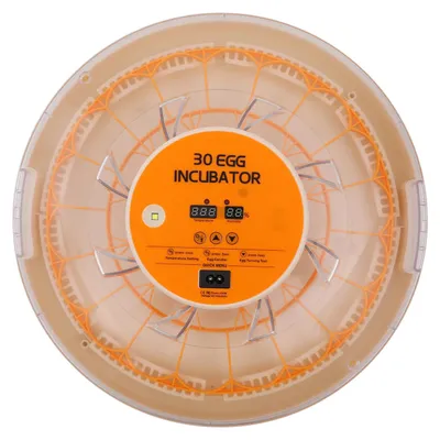 Produktbild von Eier Brutautomat - Inkubator für 30 Eier - LED Temperaturregelung - 37,5–40 °C - 195–245 V - ≤50 W - Orange