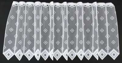 Produktbild von Gardinen Kranzusch Scheibengardine Quadrate 60x138 cm H/B weiß Bistrogardine Vorhang Küche 1er Pack