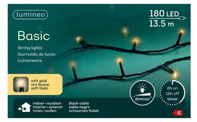 Produktbild von Einfache Weihnachtsbeleuchtung 180 LED, Champagner