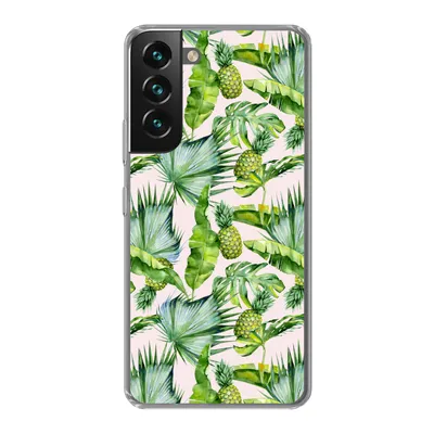Produktbild von MuchoWow® Handyhülle Schutzhülle Hülle für Samsung Galaxy S22 Blätter - Ananas - Muster Silikon Softcase Handy Hülle - Mobiltelefonhülle