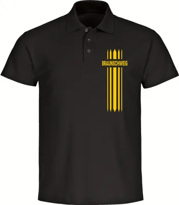 Produktbild von multifanshop Poloshirt - Braunschweig - Streifen, schwarz-1, Größe M