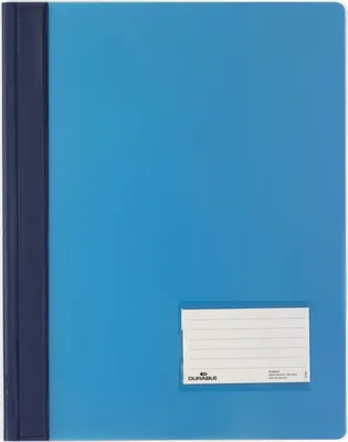 Produktbild von Schnellhefter Duralux A4+ Hartfolie blau Packung mit 25 Stück